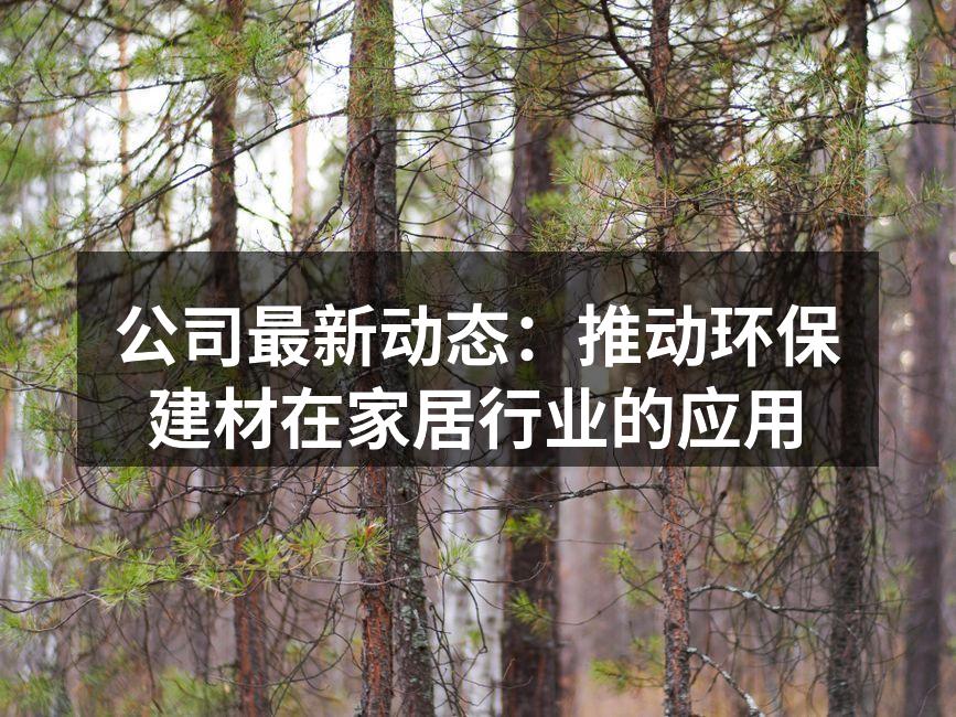 新型环保建材的展示